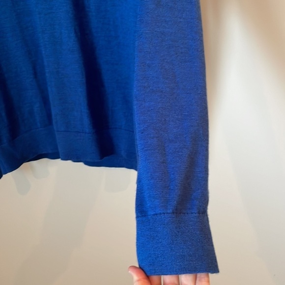 Express Men Wool Blend Sweater SZ XXL V-Neck Blue Soft and Stretchy - Picture 5 of 15